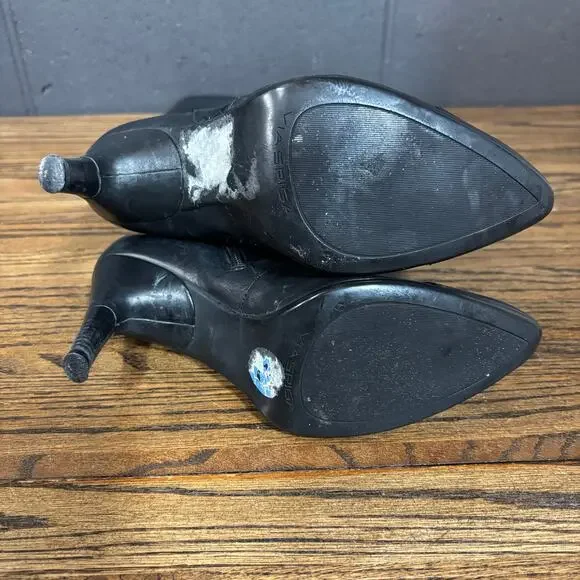 Via Spiga Black Leather Knee High Heeled Boots Women’s Size 7.5 - Picture 10 of 12